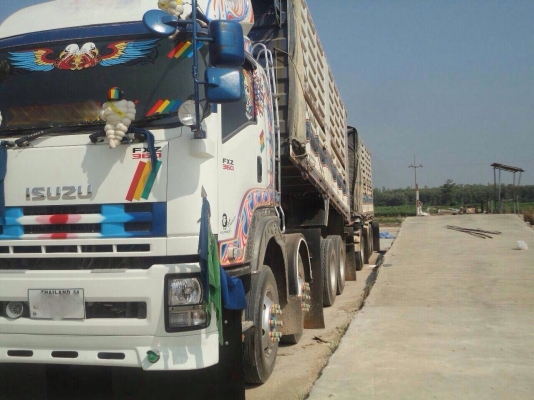 ขายรถพ่วง ISUZU เครื่อง 360 แรง รถปี ก.ย.55 กระบะเหล็กอู่ซีทีทรัค ลูก 3 เพลา ยาว 6.80 เมตร