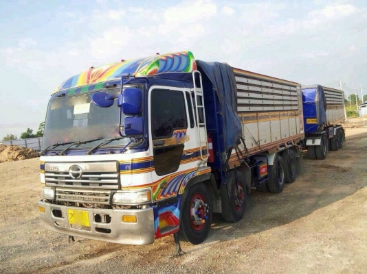 ขายรถพ่วงดัมพ์ HINO โปรเฟีย เครื่อง P11C-320 แรง ปี 52 กระบะดัมพ์ แม่ 12 ล้อ ลูก 3 เพลา ยาว 6.80 เมตร