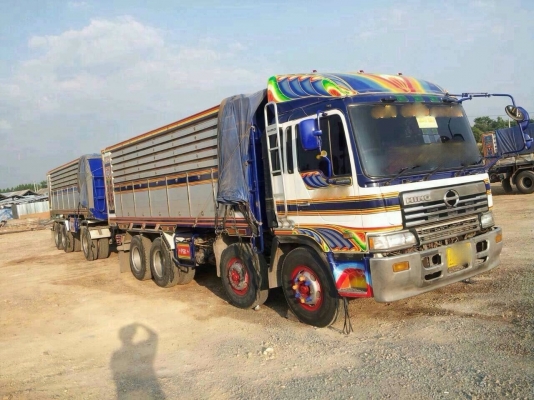 ขายรถพ่วงดัมพ์ HINO โปรเฟีย เครื่อง P11C-320 แรง ปี 52 กระบะดัมพ์ แม่ 12 ล้อ ลูก 3 เพลา ยาว 6.80 เมตร