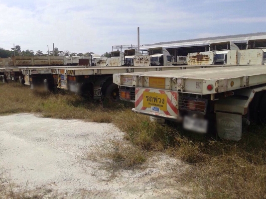 ขายหางพื้นเรียบ อู่พนัส &amp; สามมิตร ความยาว 12 เมตร 2 เพลา มี 20 หาง ขายแยกราคาเริ่มต้น 250,000-350,000 บาท มีทะเบียน