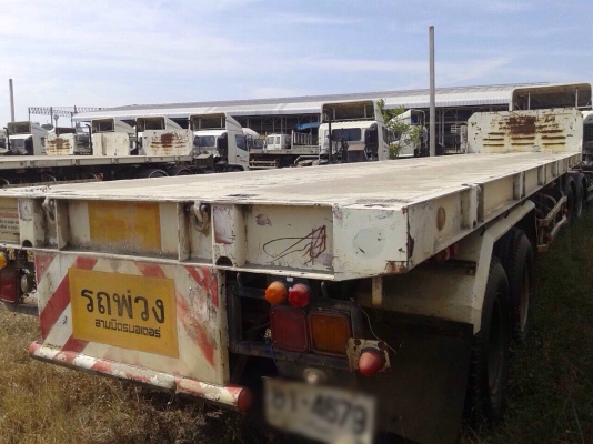 ขายหางพื้นเรียบ อู่พนัส &amp; สามมิตร ความยาว 12 เมตร 2 เพลา มี 20 หาง ขายแยกราคาเริ่มต้น 250,000-350,000 บาท มีทะเบียน