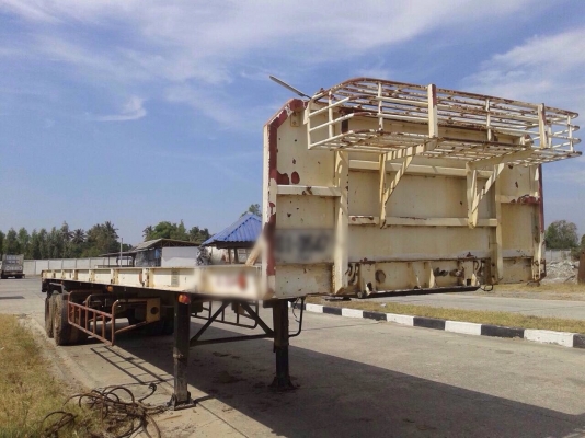 ขายหางพื้นเรียบ อู่พนัส &amp; สามมิตร ความยาว 12 เมตร 2 เพลา มี 20 หาง ขายแยกราคาเริ่มต้น 250,000-350,000 บาท มีทะเบียน