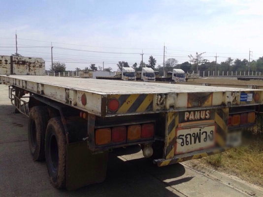 ขายหางพื้นเรียบ อู่พนัส &amp; สามมิตร ความยาว 12 เมตร 2 เพลา มี 20 หาง ขายแยกราคาเริ่มต้น 250,000-350,000 บาท มีทะเบียน