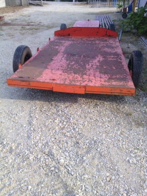 รถพ่วงเอนกประสงค์ ล้อหน้าเลี้ยวอิสระลากแบคโฮเล็ก รถเกียวข้าว ราคา38,000 โทร 081-8857576