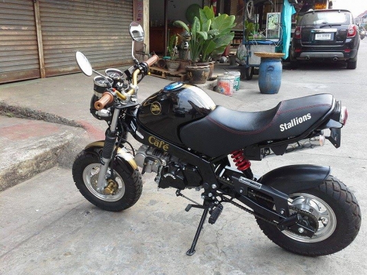 Stallion mini solo cafe สตาร์ทมือ เครื่อง 125 cc วิ่ง 100 กม.ซื้อเงินสดป้ายแดงมาได้เดือนเดียว มีเล่มพร้อม ภาษีพรบ.เต็มทั้งปี คุ้มมากๆ เจ้าของใช้ไม่ถนัดเอามาเทิร์นคันอื่นที่ร้านไป รถสวยมาก พอๆป้ายแดง