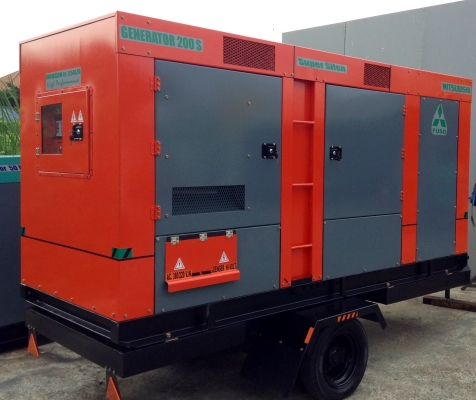 เครื่องปั่นไฟMITSUBISHI 200 Kva.mad in japanรับประกัน 12 เดือน