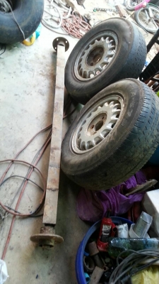 เพลาเทอร์เลอร์ พร้อมล้อแม็ก14นิ้ว