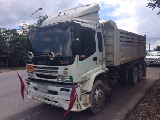 ขายรถบรรทุกสิบล้อดัมพ์ ISUZU เครื่อง 320 แรง ปี 50 กระบะดัมพ์สามมิตร มีระบบลากพ่วง