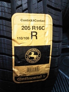ยางใหม่ Continental ขนาด 205 R16 ยางปี 12 ทั้ง 4 เส้น 1 ชุด ราคา 9000 บาท