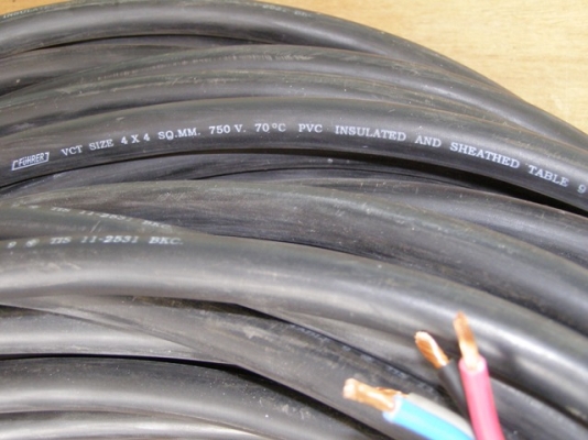 สายไฟ VCT FUHRER SIZE 4x4 SQ.MM. 750V. PVC ยาว 55 เมตร