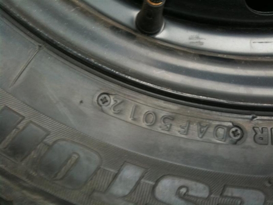 175/ 75/14 ยางพร้อมกระทะเหล๊กฝาครอบแม๊กลายมิตรซู