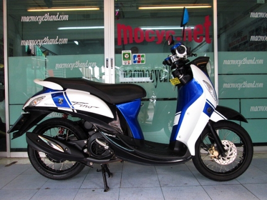Fino i ลายสปร์อต  สีขาวนํ้าเงิน รถเดือน ตุลาคม ปี 56 ไมล์ 9 พันโล แถม 2 รายการ 25900