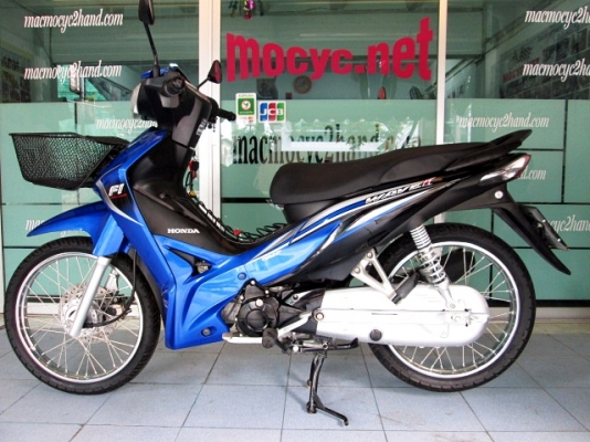 wave 110 i (สตาร์ทมือ) สีนํ้าเงินดำ รุ่นใหม่ ลายใหม่ล่าสุดโฉมปัจจุบัญ รถเดือน ม.ค. ปี57 ไมล์ 3 พันโล รถใหม่ๆ แถม 2 รายการ 30900