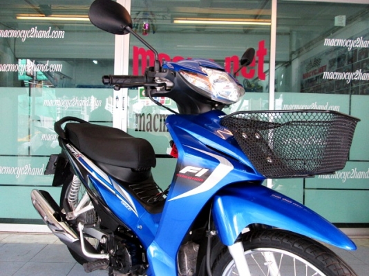 wave 110 i (สตาร์ทมือ) สีนํ้าเงินดำ รุ่นใหม่ ลายใหม่ล่าสุดโฉมปัจจุบัญ รถเดือน ม.ค. ปี57 ไมล์ 3 พันโล รถใหม่ๆ แถม 2 รายการ 30900