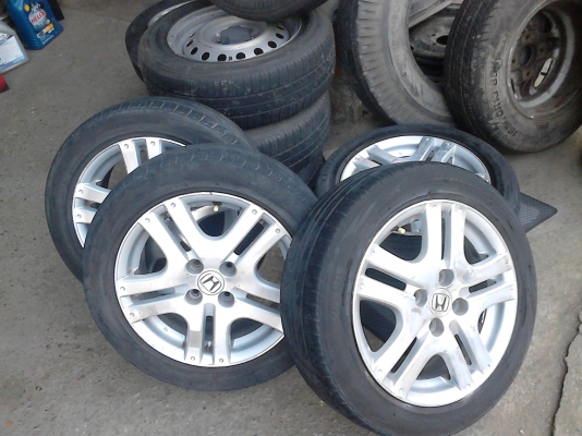 แม๊ก HONDA พร้อมยาง 185/55R15 BRIDGEATONE TURANZA TEL.081-427-3941 แม๊ก HONDA พร้อมยาง 185/55R15 BRIDGEATONE TURANZA TEL.081-427-3941