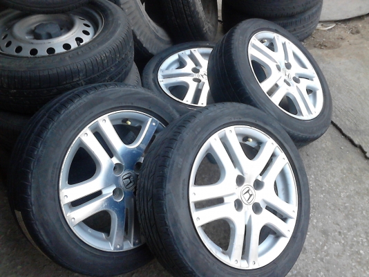 แม๊ก HONDA พร้อมยาง 185/55R15 BRIDGEATONE TURANZA TEL.081-427-3941 แม๊ก HONDA พร้อมยาง 185/55R15 BRIDGEATONE TURANZA TEL.081-427-3941