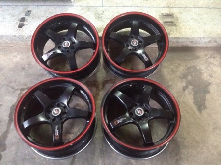 ล้อมือสองLenso project D -D1 ขอบ17 กว้าง7.5 4รู100,114