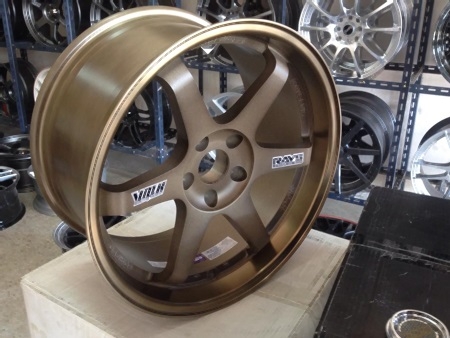 TE37 ก้านตรง ขอบ18 5รู114 กว้าง9.5 น้ำตาลไหม้ยิงทราย