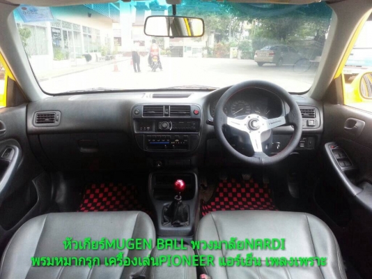 ขายCIVIC EK เครื่องVTEC+MT ติดLPGหัวฉีด ล้อTE37 ดิส4ล้อ กรองSIMOTA ท้ายDOMANI รถสวย มีเสน่ห์คับ