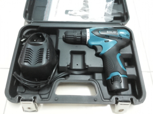 สว่านไฟฟ้าไร้สาย BOLID 12V แบต Li-on แรงบิดสูง ปรับสปีดได้ 2 ระดับ ปรับหมุนซ้าย - ขวาได้  มีไฟ LED ช่วยส่องในที่มืด