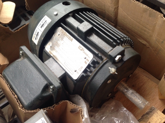 ขายมอเตอร์ Toshiba 2HP. 380V 1450rpm. ของใหม่อยู่ในลัง ไม่เคยใช้งานครับ