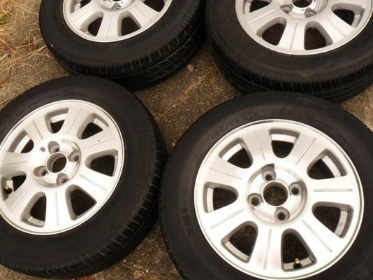 แม็กเอนไก ขอบ14พร้อมยาง 4รู100(4ล้อ=2,400บ.) แม็กเอนไก ขอบ14พร้อมยาง 4รู100(4ล้อ=2,400บ.)