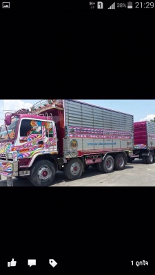 ขายรถพ่วงกระบะดัมพ์ ISUZU EURO1 เครื่อง 270 แรง ปี 44 เกียร์เดิม กระบะมิเนียมอู่สหกิจ แม่ 12 ล้อ ลูก 3 เพลา