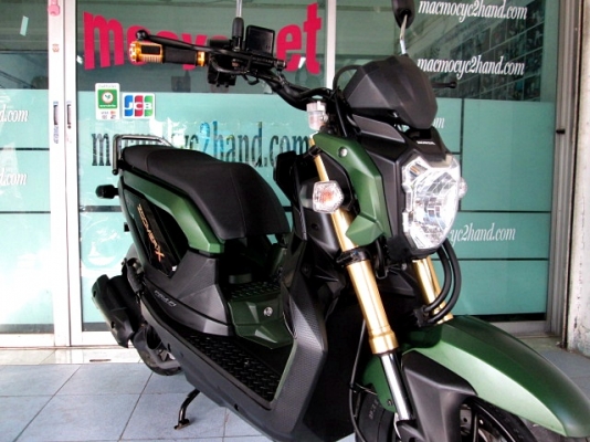 ZOOMER ตัวท็อป combibrake สีเขียวดำ รถเดือน กุมภาพันธ์ ปี 57 ไมล์ 4131โล ของแถม 2 รายการ 39900