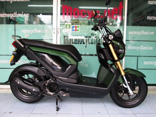 ZOOMER ตัวท็อป combibrake สีเขียวดำ รถเดือน กุมภาพันธ์ ปี 57 ไมล์ 4131โล ของแถม 2 รายการ 39900