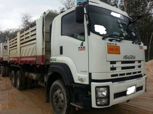 ขายisuzu deca 360 พ่วงแม่ลูกดั้มสามมิตร ปี55 ขาย2750000