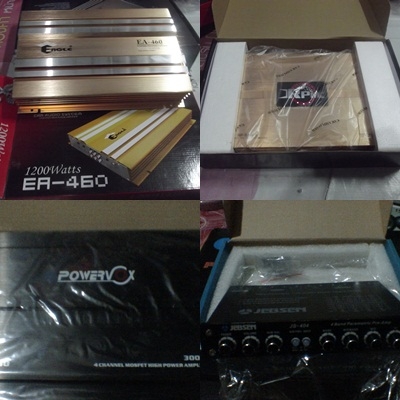 ของใหม่นะคับมีประกันทุกตัว อีเก้อ4ch 1800 บาท พร้อมส่ง เพาเวอเอ็ก 4ch พร้อมส่ง 1600 บาท พร้อมส่ง อาพีเอ็ม 2ch 2200 บาท พร้อมส่ง ปรีเจ๊บเส้น 4 แบน 800บาท พร้อมส่ง 5ตัวขึ้นไปมีราคาส่งนะคับ โทรเรย 082-5425008