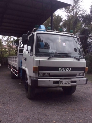 ขายรถบรรทุกหกล้อติดเครน ISUZU FRR12LA เครื่อง 6BG1-175 แรง ปี 43 ติดเครน 3 ตัน ทะเบียนพร้อม