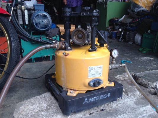 ขายปั้มน้ำอัตโนมัติ mitsubishi 150W สภาพสวย ตรวจเช็คแรงดันเรียบร้อยแล้ว ไม่มีรั่วซึม พร้อมใช้งาน