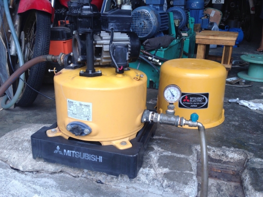 ขายปั้มน้ำอัตโนมัติ mitsubishi 150W สภาพสวย ตรวจเช็คแรงดันเรียบร้อยแล้ว ไม่มีรั่วซึม พร้อมใช้งาน