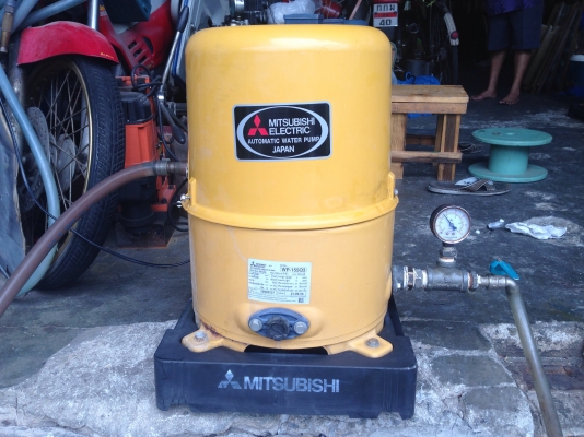 ขายปั้มน้ำอัตโนมัติ mitsubishi 150W สภาพสวย ตรวจเช็คแรงดันเรียบร้อยแล้ว ไม่มีรั่วซึม พร้อมใช้งาน