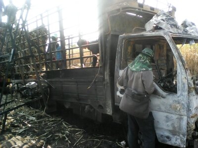 รถหกล้อ ISUZU หัวการ์ตูนแท้ 120(ไฟไหม้)