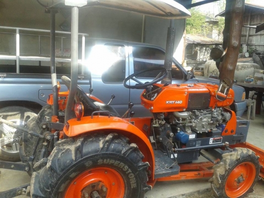 รถไถ่คูโบต้าKRT14 แรงรถใช้งานน้อย 700กว่าชั่วโมงอุปกรณืมีพาล3ตัวดันหน้า คราด ล้อเหล้ก