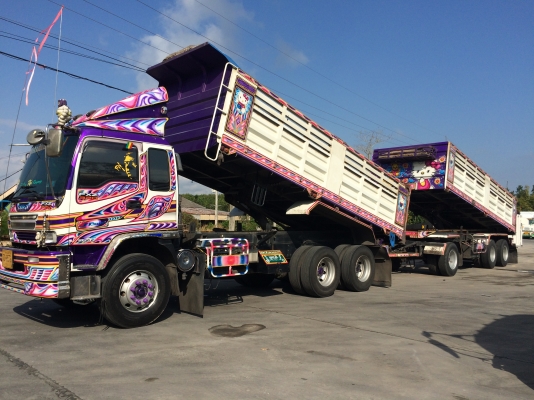 ขายด่วน!! สิบล้อพ่วง แม่-ลูก IZUZU EURO 2  320 แรง  หาง 3 เพลา ถุงลมยกล้อ โทร.081-9450625