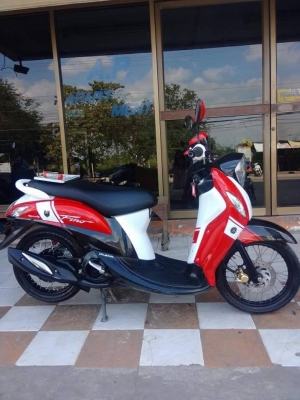 รถเพียง 10 เดือน Yamaha Fino FI ปี 2557 รุ่นใหม่ล่าสุด ลาย Sport สภาพสวยใสมาก