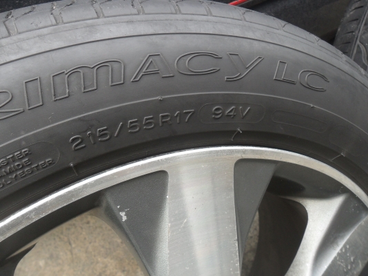 ล้อแม็ก 17นิ้ว 5รู114 HONDA พร้อมยาง สวยๆ 4 ล้อ ราคา 6500 บาท