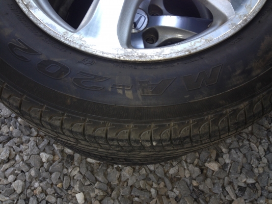 ขายล้อแม็ก Honda civic fd ขอบ 15" 5รู114 พร้อมยาง 195 65 15 ปี 14