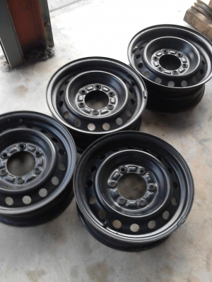 กะทะล้อ 6 รู  ขอบ 15   ( 15X6JJ )    ชุด 4 ใบ TEL.081-427-3941