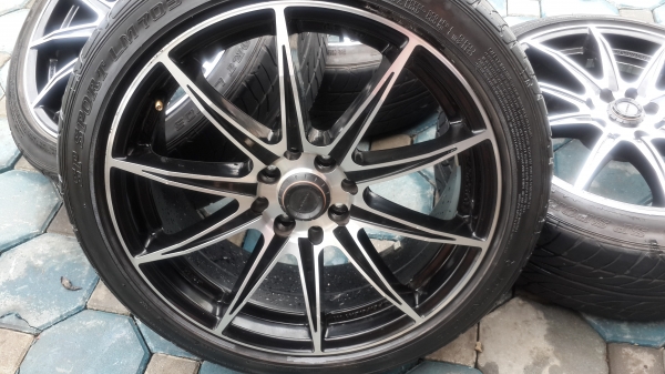 Lenso Samurai7 ขอบ17 4รู100/114 พร้อมยาง Dunlop ปี12