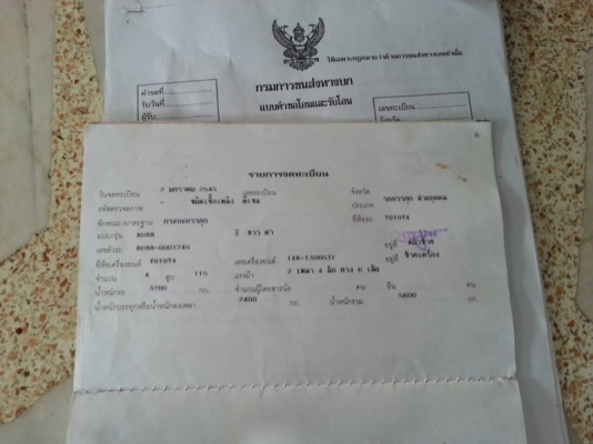 รถ TOYOTA   6 ล้อ  115 แรงม้า. ปี 45   สนใจติดต่อ  081 - 6079515