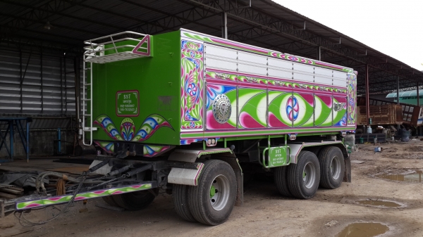 ขายหางพ่วง3เพลาแท้ลงเล่มยาว6.50เมตรยางเต็มเล่มพร้อมโอน