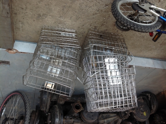 ดีเคเซียงกง ตระกร้าจักรยานเเสตนเลส เก่าเเท้ญี่ปุ่น