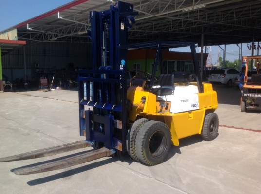 ขายรถฟอร์คลิฟต์Komatsuรุ่นFd35-2มือสองญี่ปุ่นเสาสูง6เมตร