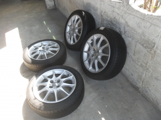 ล้อแม็ก 16นิ้ว 4รู100 พร้อมยาง สวยๆ 4 ล้อ ราคา 5500 บาท ล้อแม็ก 16นิ้ว 4รู100 พร้อมยาง สวยๆ 4 ล้อ ราคา 5500 บาท