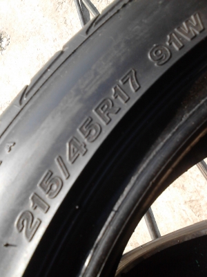 215/45R17 BRIDGESTONE TURANZA ER001  มี 2 เส้น TEL.081-427-3941
