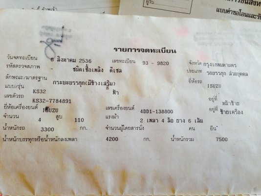 ขายหกล้อ ISUZU-KS32 มีภาพวีดีโอ เครื่อง 110 แแรงม้า หัวยกได้ กระบะยาว 5.ม ราคา 188,000 บาท พวงมาลัยเ